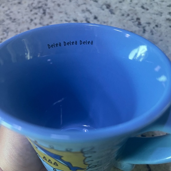 New - Tri Delta Blue Dolphin Ceramic Mug - Picture 3 of 4